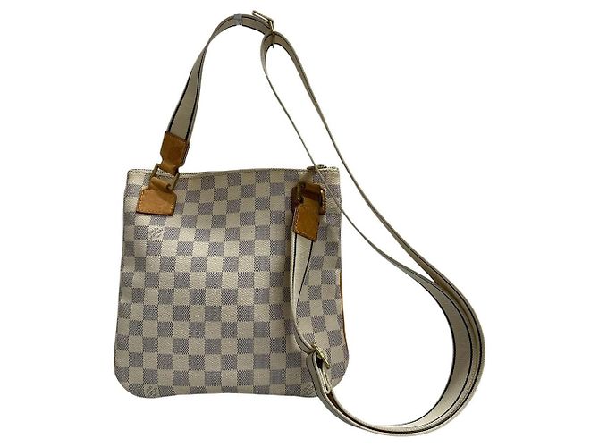 Louis Vuitton Damier Azur Schultertasche Weiß - Ansicht 2