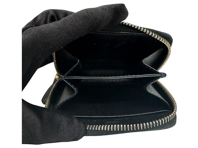 Prada Saffiano Münzbeutel Schwarz - Ansicht 5