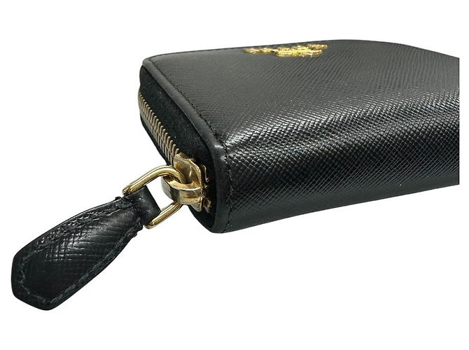 Prada Saffiano Münzbeutel Schwarz - Ansicht 7