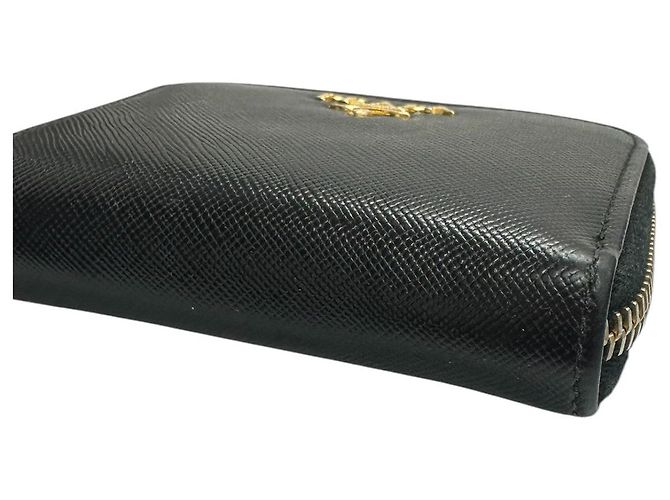 Prada Saffiano Münzbeutel Schwarz - Ansicht 8