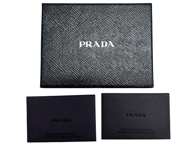 Prada Saffiano Münzbeutel Schwarz - Ansicht 9