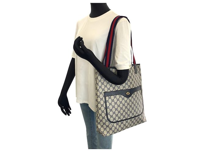 Borsa Tote Gucci Old Gucci Shelly Line Multicolore - vista 7