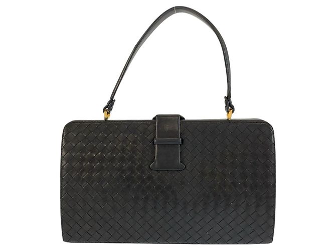 Bolsa Bottega Veneta Intrecciato Preto - vista 2