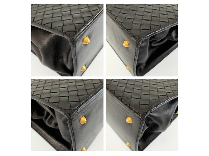 Bolsa Bottega Veneta Intrecciato Preto - vista 4