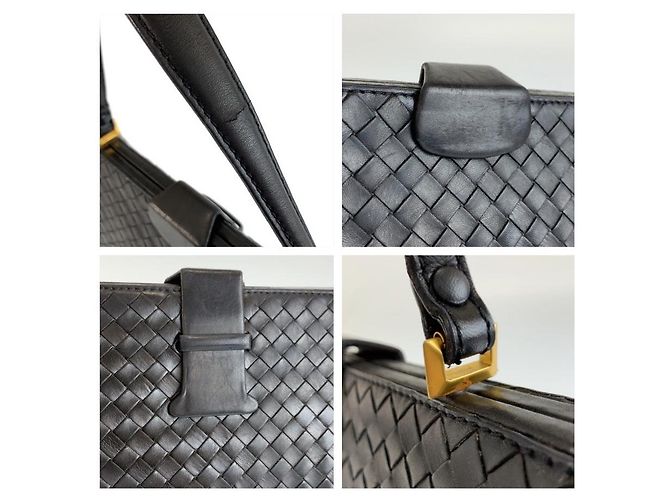 Bolsa Bottega Veneta Intrecciato Preto - vista 5