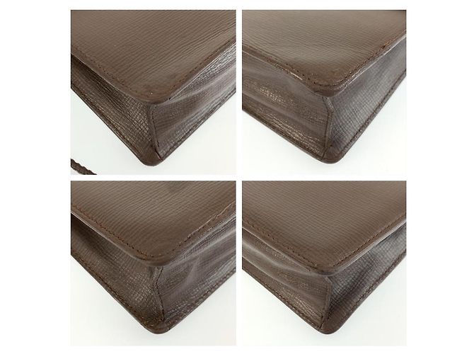 Borsa a pochette Loewe Anagram Marrone - vista 4