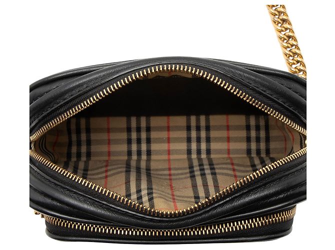 Bolsa Camera Burberry em couro com elos Preto - vista 7