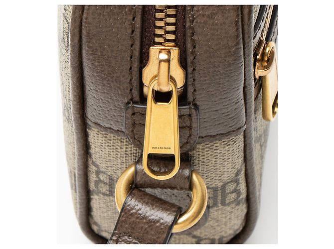 Gucci x Balenciaga BB Supreme Ophidia The Hacker Project Mini Shoulder Bag Marrone Beige - vista 10