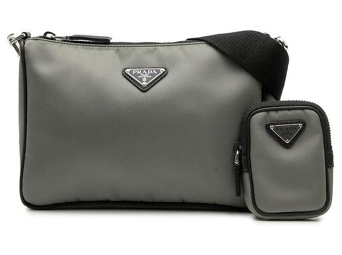 Borsa a tracolla Prada con placca logo triangolare Multicolore - vista 7