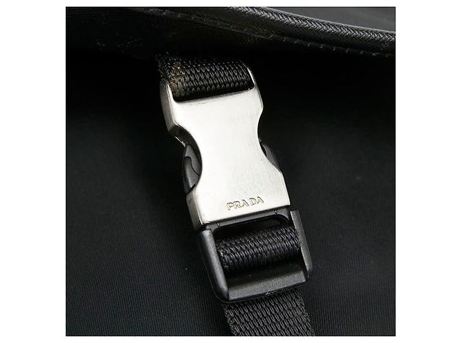 Sac bandoulière Prada Triangle Logo Noir - vue 9
