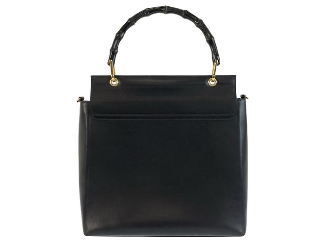 Borsa a tracolla Gucci Bamboo Nero - vista 2