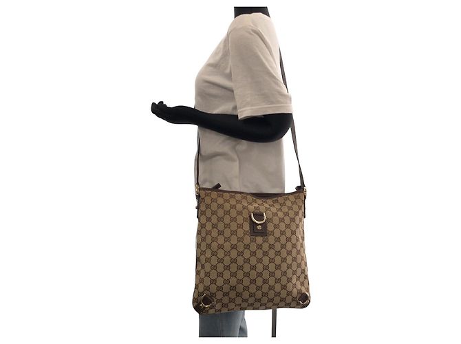 Borsa a tracolla Gucci Abbey Marrone - vista 7
