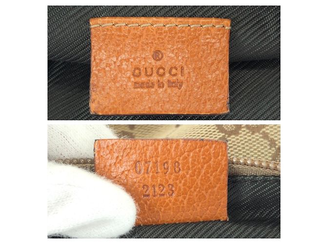 Bolso Gucci Vintage GG Canvas Castaño Beige - vista 4