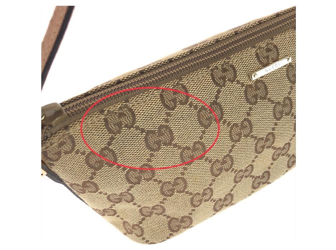 Bolso Gucci Vintage GG Canvas Castaño Beige - vista 6