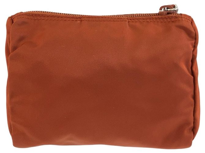 Necessaire Prada in Tessuto con logo triangolare Marrone - vista 2