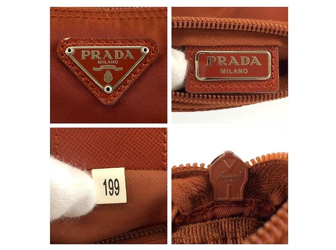 Necessaire Prada in Tessuto con logo triangolare Marrone - vista 3