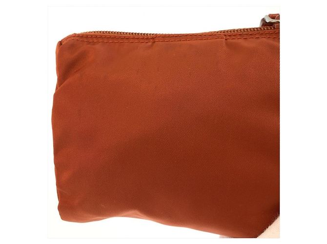 Necessaire Prada in Tessuto con logo triangolare Marrone - vista 5