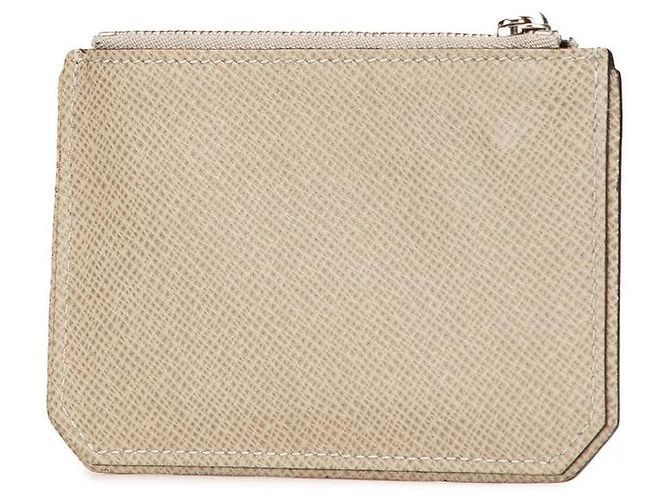 Louis Vuitton Taiga Pochette Cle Coin Case Castaño Beige - vista 2