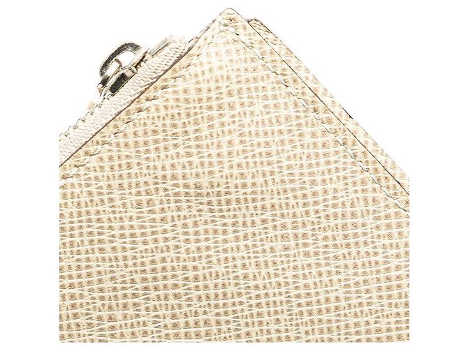 Louis Vuitton Taiga Pochette Cle Coin Case Castaño Beige - vista 5