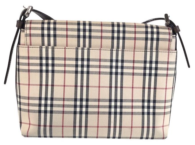 Borsa a tracolla Burberry Check Marrone Beige - vista 2