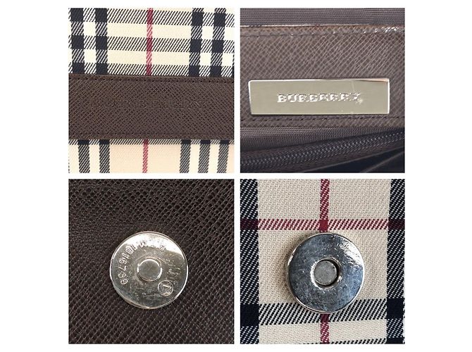 Borsa a tracolla Burberry Check Marrone Beige - vista 4