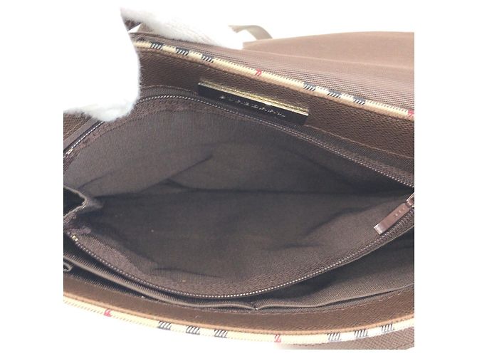 Borsa a tracolla Burberry Check Marrone Beige - vista 9