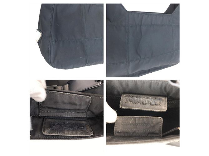 Bolsa de Ombro Prada Tessuto Preto - vista 5