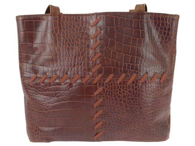 Autre Marque Borsa a tracolla Whipstitch Yves Saint Laurent Marrone - vista 2