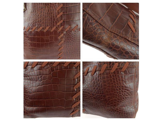 Autre Marque Borsa a tracolla Whipstitch Yves Saint Laurent Marrone - vista 5