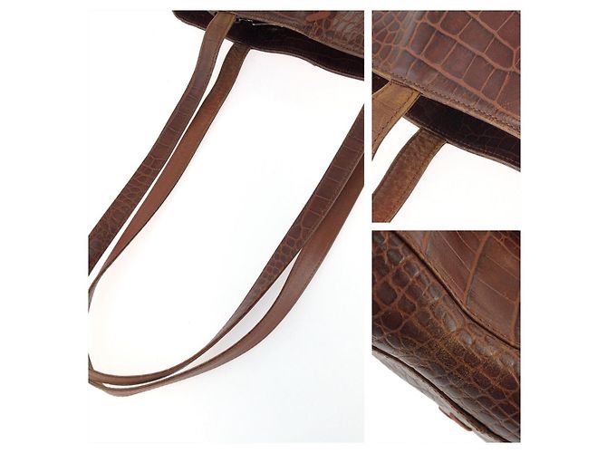 Autre Marque Borsa a tracolla Whipstitch Yves Saint Laurent Marrone - vista 6