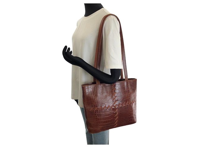 Autre Marque Borsa a tracolla Whipstitch Yves Saint Laurent Marrone - vista 7