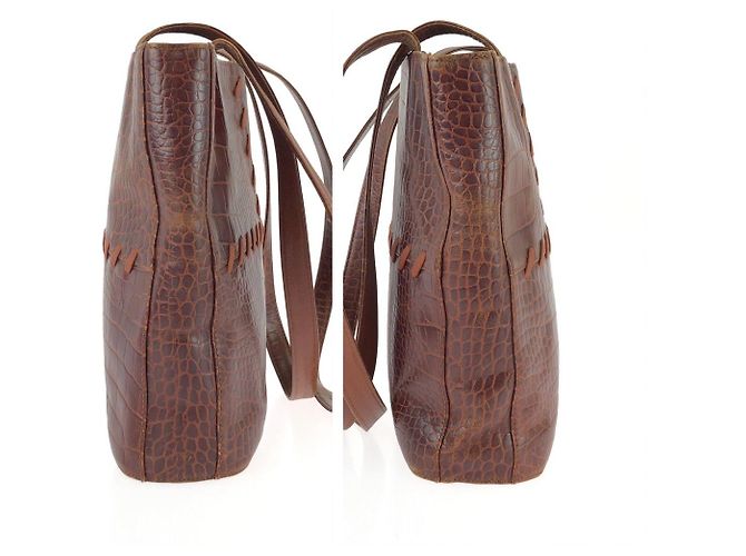Autre Marque Borsa a tracolla Whipstitch Yves Saint Laurent Marrone - vista 8