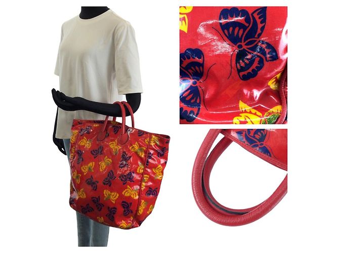 Bottega Veneta Butterfly Tote Rosso - vista 7