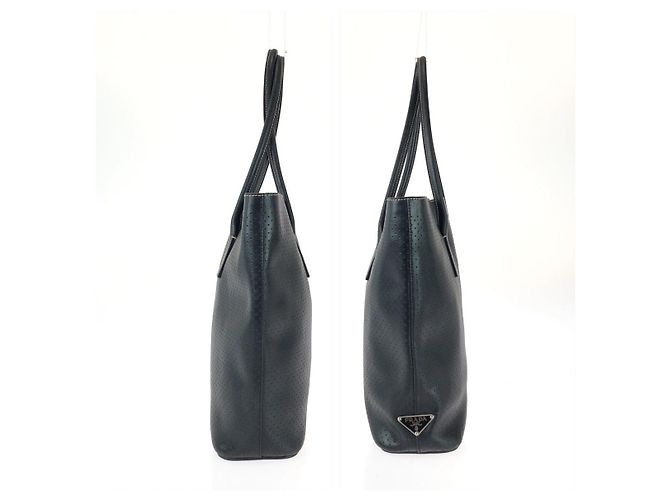 Saco Tote Prada Logo Triangle Preto - vista 8