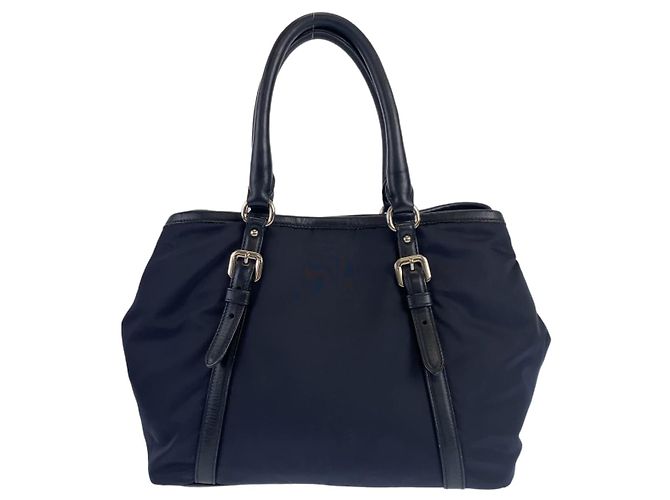 Tote Sac cabas Prada Tessuto Bleu - vue 2
