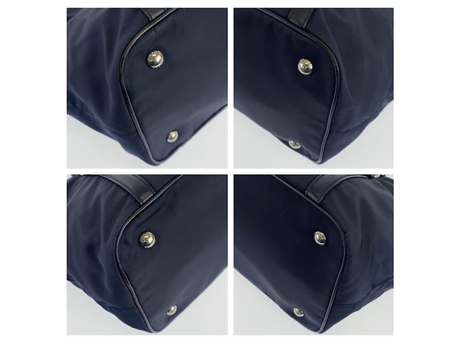 Tote Sac cabas Prada Tessuto Bleu - vue 4