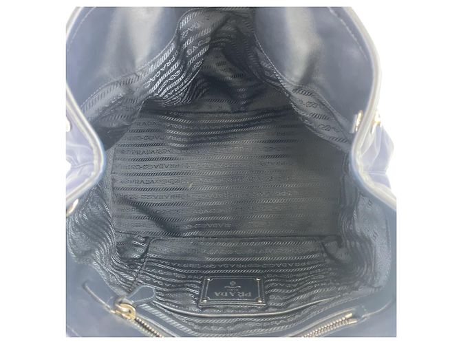 Tote Sac cabas Prada Tessuto Bleu - vue 7