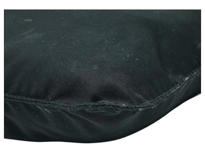 Sac bandoulière Prada Tessuto avec logo triangle Noir - vue 4
