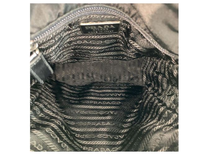 Bolsa Tiracolo Prada Tessuto Preto - vista 9