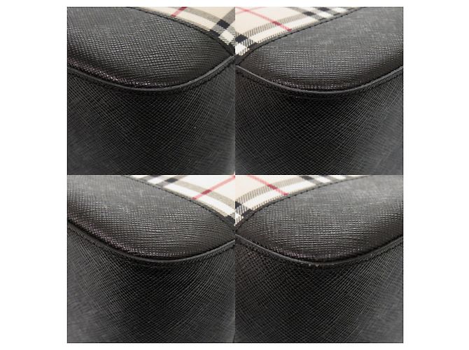 Bolsa Burberry Nova Check Canvas Preto Bege - vista 4