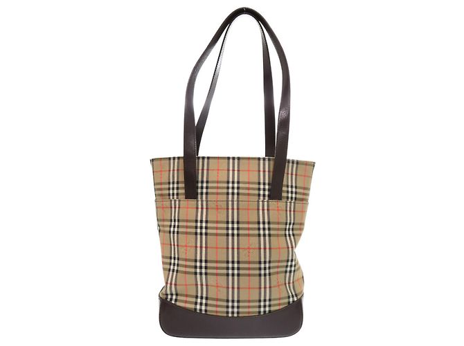 Saco Tote Burberry Nova Check Marrom - vista 2