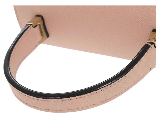 Borsa a mano Valextra Mini Iside in pelle e vimine Beige - vista 8