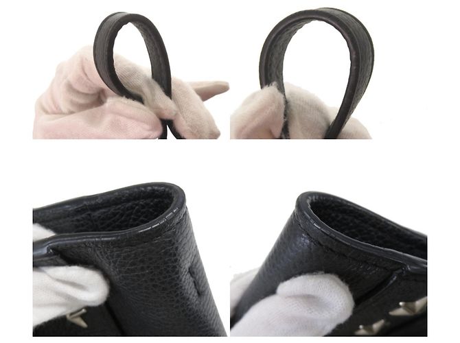 Borsa a tracolla in pelle con borchie a stella Jimmy Choo Bria Tote Nero - vista 10