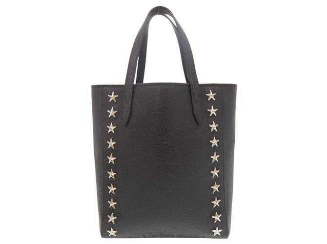 Borsa a tracolla in pelle con borchie a stella Jimmy Choo Bria Tote Nero - vista 2