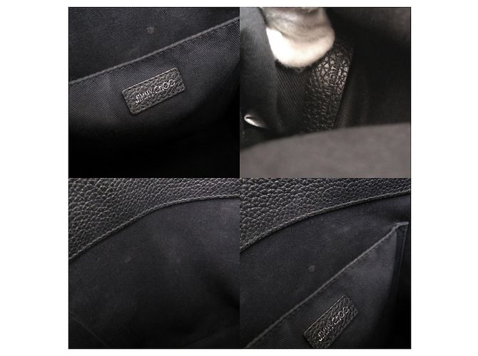 Borsa a tracolla in pelle con borchie a stella Jimmy Choo Bria Tote Nero - vista 9