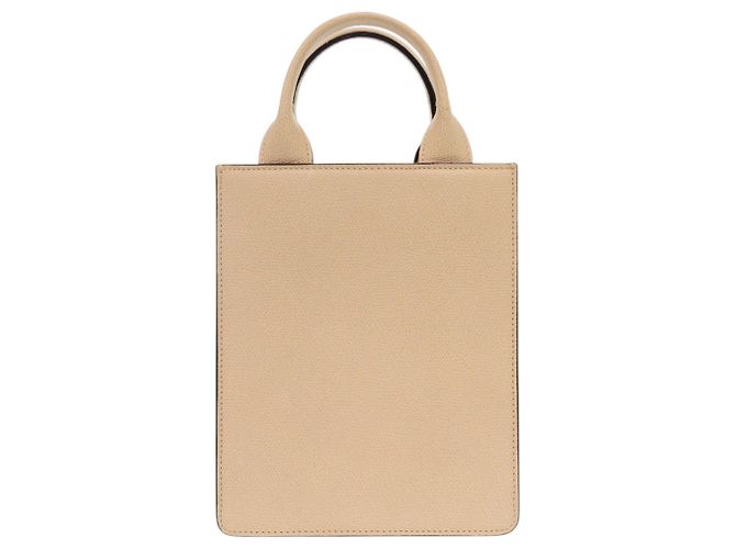 Borsa a tracolla Valextra in pelle beige - vista 3