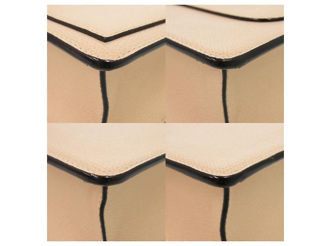 Borsa a tracolla Valextra in pelle beige - vista 5