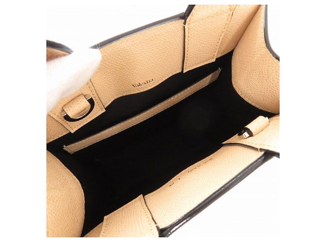 Borsa a tracolla Valextra in pelle beige - vista 6