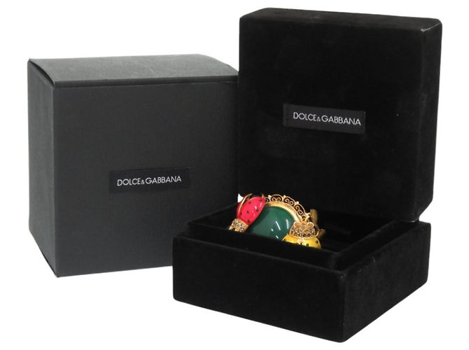 Dolce & Gabbana Ladybug Ring aus Messing Rot Grün Gelb - Ansicht 2