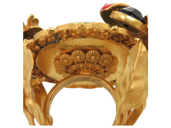 Dolce & Gabbana Ladybug Ring aus Messing Rot Grün Gelb - Ansicht 6